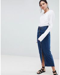 dr denim maxi skirt