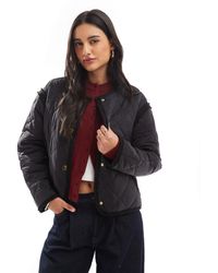 ASOS - Veste matelassée en bouclé sans col - Lyst