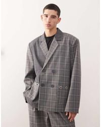 Reclaimed Vintage - Eyelet Detail Oversized Boxy Blazer Co-Ord - Lyst
