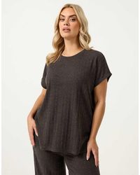 Yours Clothing - Short Sleeve Knitted T-Shirt - Lyst