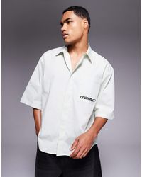 ASOS - Relaxed Shirt With Chest Embroidery - Lyst