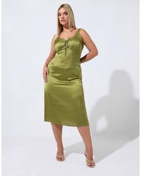 Yours Clothing - Polka Dot Lace Trim Dress - Lyst