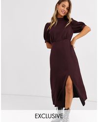 new look split detail midi dress