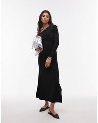 TOPSHOP - Twist Front Long Sleeve Dress - Lyst