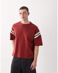 ASOS - Boxy Oversized T-shirt With Contrast Panel - Lyst