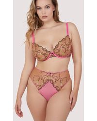 Playful Promises - Spank Me & Nude Custom Embroidery High Waist Thong - Lyst