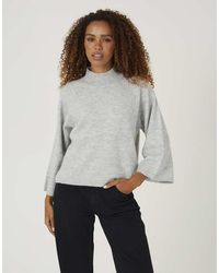 Brave Soul - Turtle Neck Loose Fit Knitted T-Shirt - Lyst