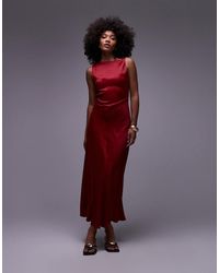 & Other Stories - Satin Crepe Midi Dress With Drape Neck - Lyst