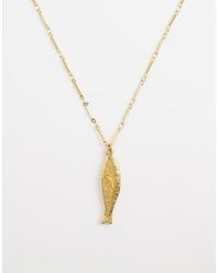 ASOS - Waterproof Stainless Steel Necklace With Fish Pendant - Lyst