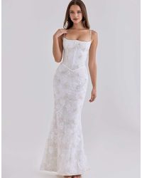 House Of Cb - Naima Hand Beaded Embellished Corset Maxi Dress - Lyst