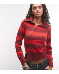 Collusion - Asymmetric Zip Through Knitted Jumper - Lyst