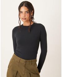 Abercrombie & Fitch - – langärmliges, knapp geschnittenes t-shirt - Lyst