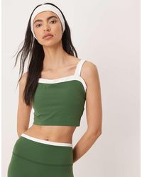 Abercrombie & Fitch - Ypb Sweetheart Neck Sports Bra Co-ord - Lyst