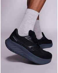 Saucony - Zapatillas De Deporte Negras Y Gris Sombra Para Correr Ride 18 De -Negro - Lyst