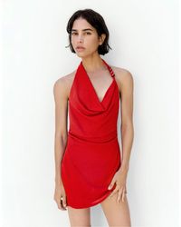 Pull&Bear - Robe courte dos nu à appliqués - Lyst