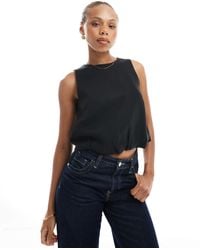 ONLY - Bubble Hem Crop Top - Lyst