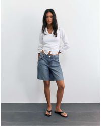 Pull&Bear - – bermudashorts aus denim - Lyst