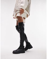 TOPSHOP - Martha Over The Knee Stretch Boot - Lyst