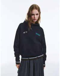 Pull&Bear - Felpa Con Cappuccio Con Scritta E Stelle - Lyst