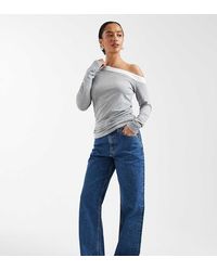 ASOS - Asos Design Circular Design Collection Petite Wide Leg Dad Jeans - Lyst
