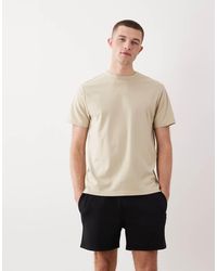 ASOS - Pantalones Cortos Negros Básicos De Corte Slim De Punto Liso Essentials De - Lyst