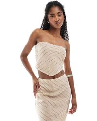 ASOS - Linen Look Scarf Bandeau Co-ord - Lyst