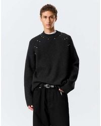 Weekday - Trui Van Wolmix Met Studs - Lyst