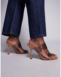 ASOS - Nori Double Strap Heeled Mules - Lyst