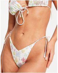 ASOS - Mix And Match V Front Tie Side Bikini Bottom - Lyst