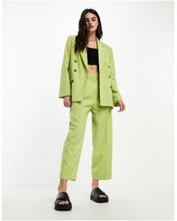 ASOS - Tapered Suit Trousers With Turn Up Hem - Lyst