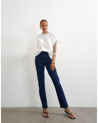 TOPSHOP - Dree High Rise Slim Straight Leg Jeans - Lyst