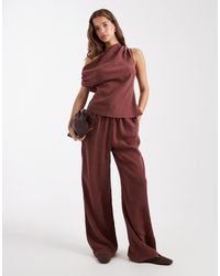 ASOS - Tie Waist Straight Leg Co-Ord Trouser - Lyst