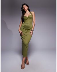ASOS - Structured Corseted Midi Dress - Lyst