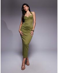 ASOS - Structured Corseted Midi Dress - Lyst
