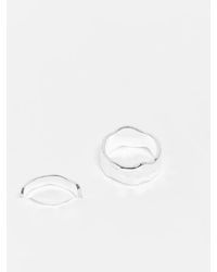Weekday - Hammered Ring 2-pack - Lyst