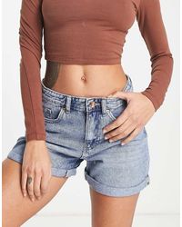 ONLY - Phine Denim Mom Shorts - Lyst