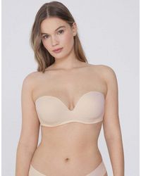 Tezenis - New York Padded Microfibre Bandeau Bra - Lyst
