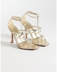ASOS - Natalia Caged T Bar High Heel Sandals - Lyst