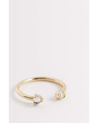 ASOS - Dainty Ring With Diamante Wrap-around Detail - Lyst