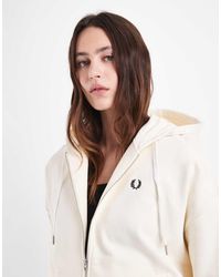 Fred Perry - Zip Through Tipped Logo Hoodie - Lyst