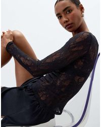 Intimissimi - Top Long Sleeve Lace Stretch - Lyst