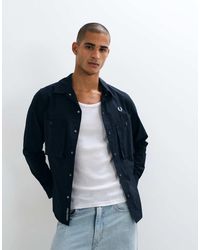 Fred Perry - Relaxed Cotton Blend Overshirt - Lyst