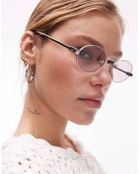 Le Specs - Posedion Deux Round Metal Sunglasses - Lyst