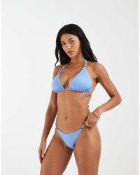 Wolf & Whistle - Textured Triangle Bikini Top - Lyst