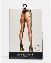 Ann Summers - Crotchless Fishnet Tights - Lyst