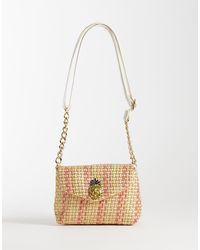 New Look - Borsa A Tracolla Intrecciata Con Motivo Ananas - Lyst