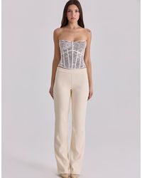 House Of Cb - Ayana Lace Boned Corset Top - Lyst