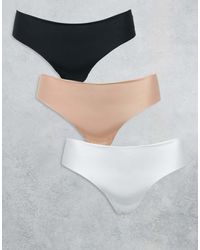 ASOS - Asos Design Curve 3 Pack No Vpl & Lace Thong - Lyst
