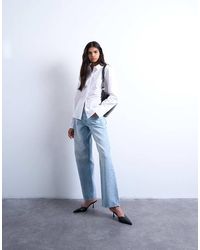TOPSHOP - Ember Low Rise Relaxed Straight Leg Jean - Lyst