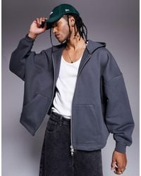 ASOS - Premium Heavyweight Extreme Oversized Zip Up Hoodie - Lyst